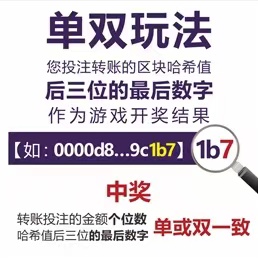 玩法-单双-区块哈希最后一位是数字则视为中奖